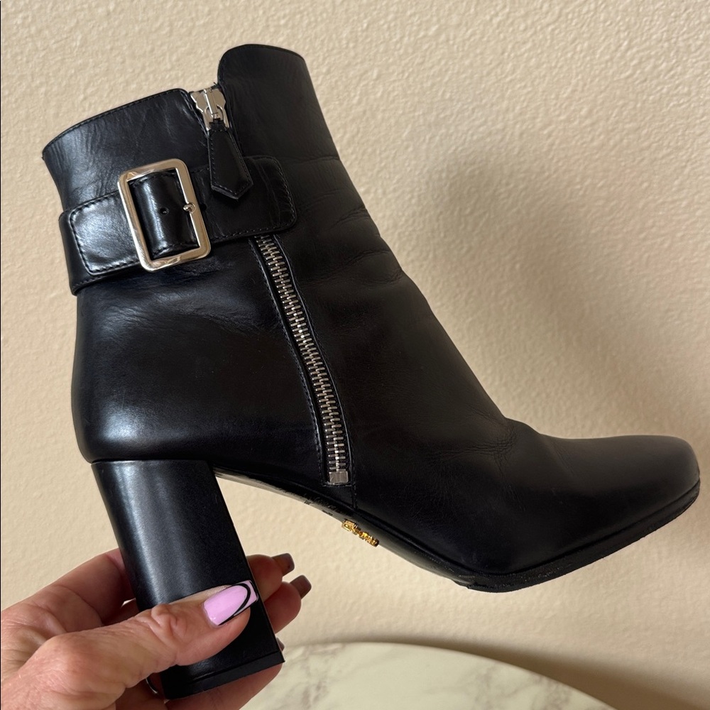Prada Black Leather Boots